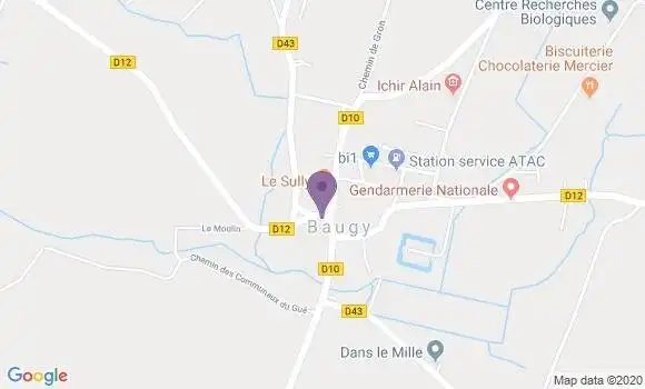Localisation Crédit Agricole Agence de Baugy