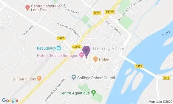 Localisation Crédit Agricole Agence de Beaugency