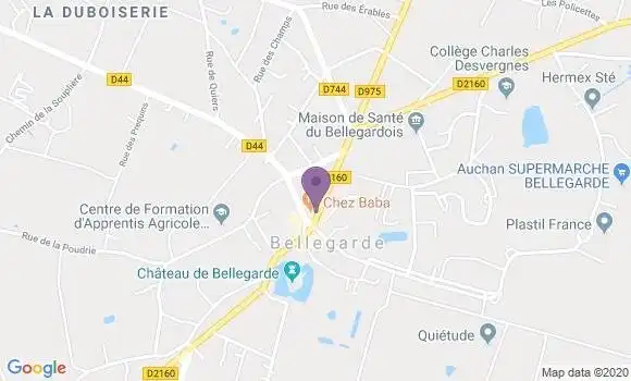 Localisation Crédit Agricole Agence de Bellegarde