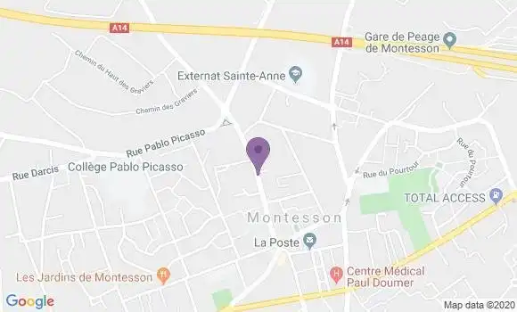 Localisation LCL Agence de Montesson