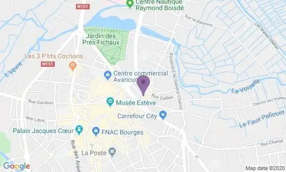 Localisation Crédit Agricole Agence de Bourges Saint Bonnet