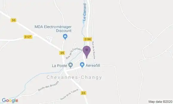Localisation Crédit Agricole Agence de Brinon sur Beuvron