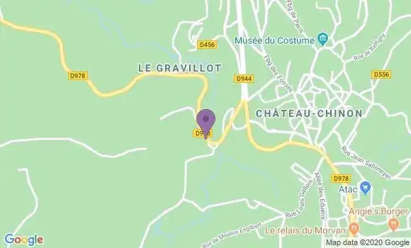 Localisation Crédit Agricole Agence de Château Chinon