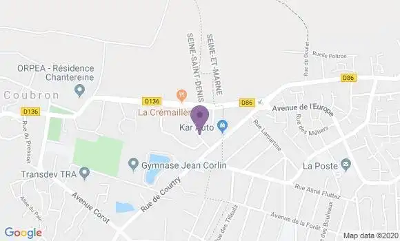 Localisation LCL Agence de Coubron