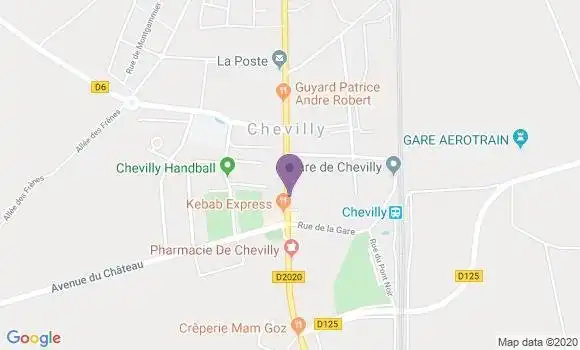 Localisation Crédit Agricole Agence de Chevilly