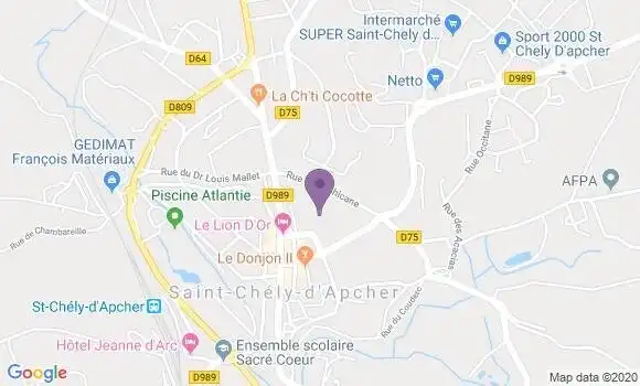 Localisation LCL Agence de Saint Chély d