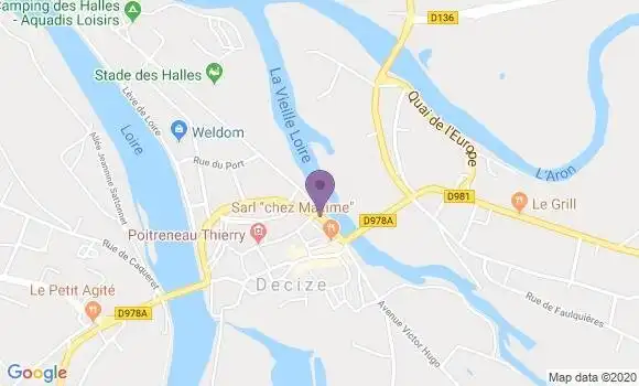 Localisation Crédit Agricole Agence de Decize Loire