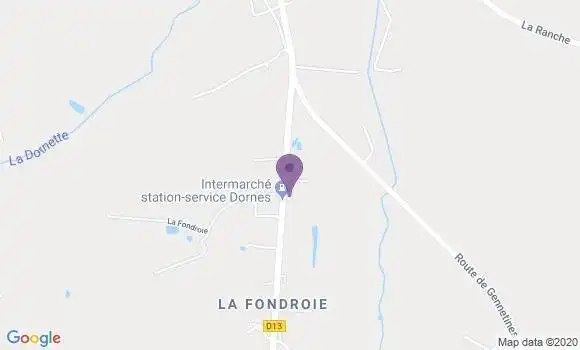 Localisation Crédit Agricole Agence de Dornes