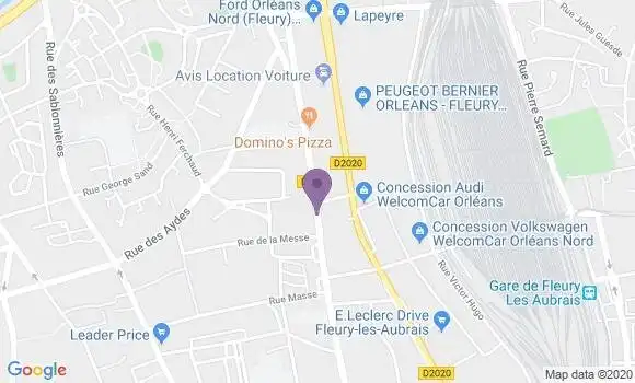 Localisation Crédit Agricole Agence de Fleury les Aubrais Bannier