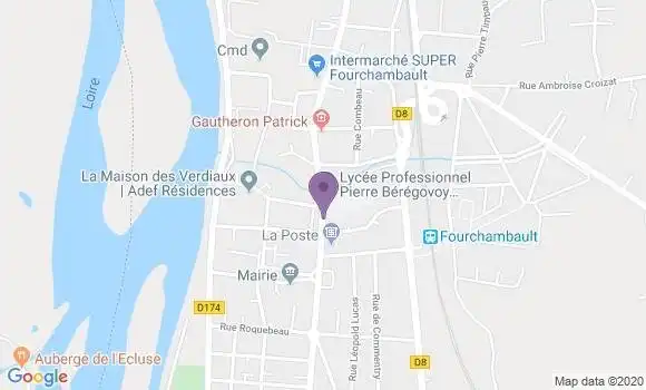 Localisation Crédit Agricole Agence de Fourchambault