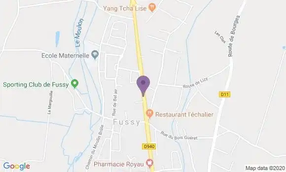 Localisation Crédit Agricole Agence de Fussy