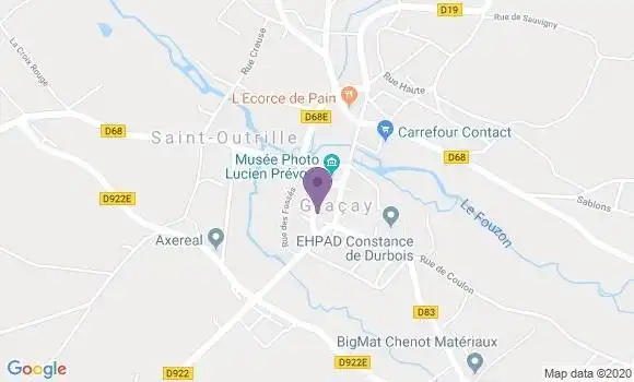 Localisation Crédit Agricole Agence de Graçay