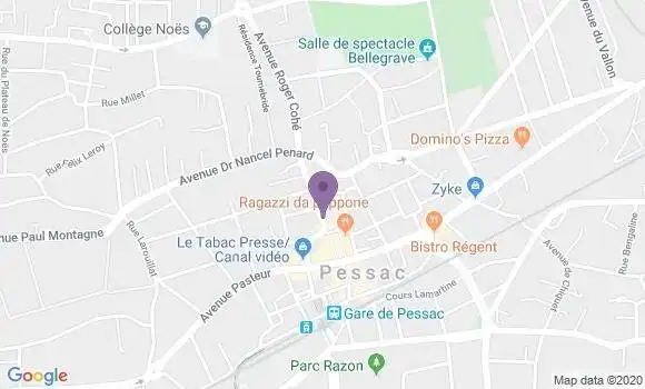 Localisation LCL Agence de Pessac