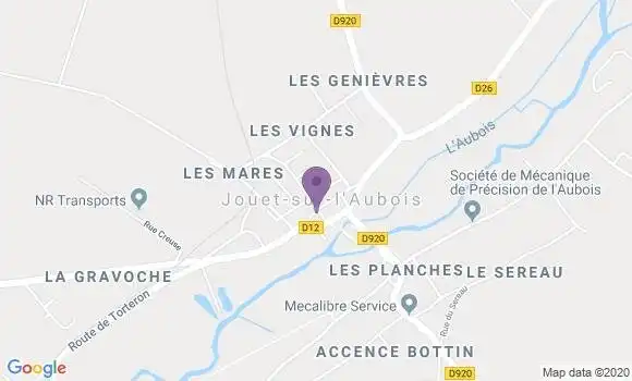 Localisation Crédit Agricole Agence de Jouet sur l
