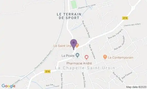 Localisation Crédit Agricole Agence de La Chapelle Saint Ursin
