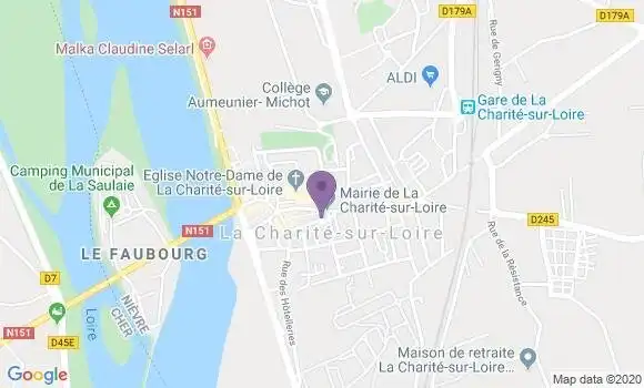 Localisation Crédit Agricole Agence de La Charité sur Loire