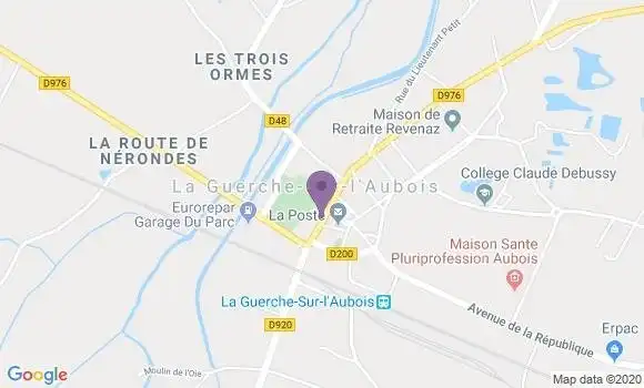Localisation Crédit Agricole Agence de La Guerche sur l