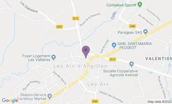 Localisation Crédit Agricole Agence de Les Aix d