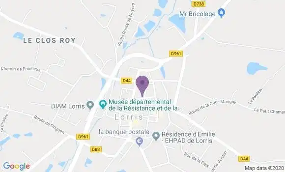 Localisation Crédit Agricole Agence de Lorris