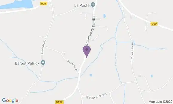 Localisation Crédit Agricole Agence de Lucenay lès Aix