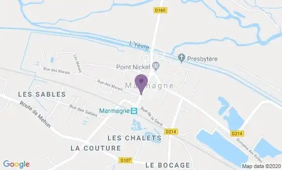 Localisation Crédit Agricole Agence de Marmagne