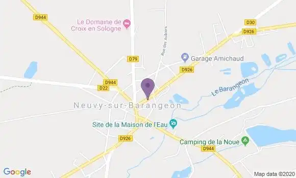 Localisation Crédit Agricole Agence de Neuvy sur Barangeon