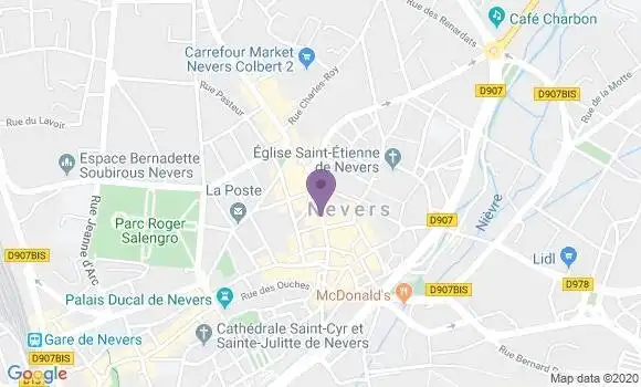 Localisation Crédit Agricole Agence de Nevers Assurances