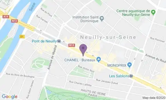 Localisation LCL Agence de Neuilly sur Seine France