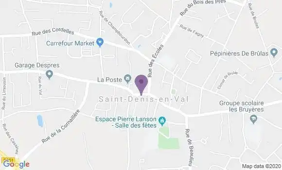 Localisation Crédit Agricole Agence de Saint Denis en Val
