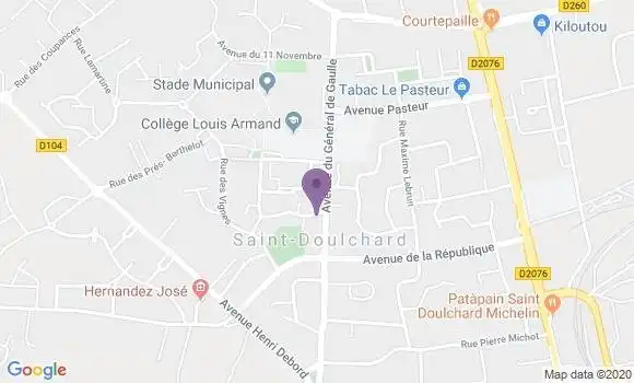 Localisation Crédit Agricole Agence de Saint Doulchard