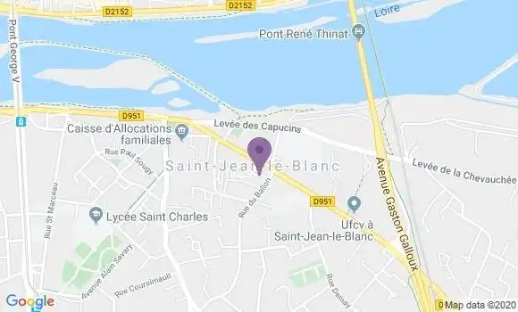 Localisation Crédit Agricole Agence de Saint Jean le Blanc Hôtel de Ville