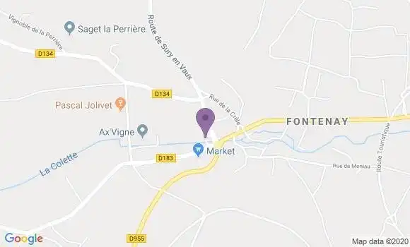 Localisation Crédit Agricole Agence de Sancerre Fontenay