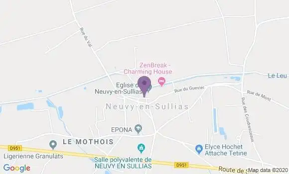 Localisation Crédit Agricole Agence de Tigy