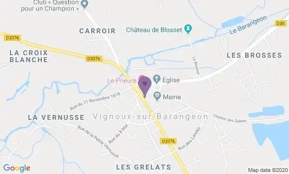 Localisation Crédit Agricole Agence de Vierzon République