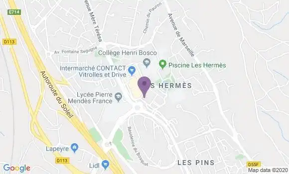 Localisation Société Générale Agence de Vitrolles