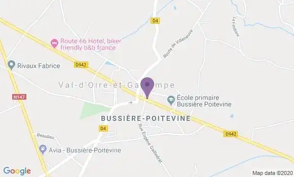 Localisation Crédit Agricole Agence de Bussière Poitevine