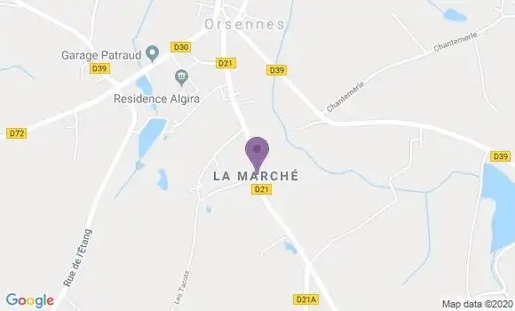 Localisation Crédit Agricole Agence de Cluis
