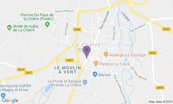 Localisation Crédit Agricole Agence de La Châtre