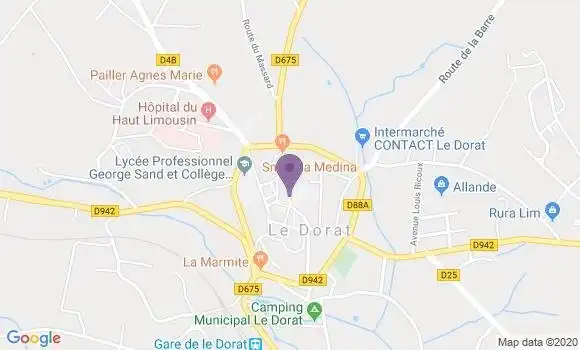 Localisation Crédit Agricole Agence de Le Dorat