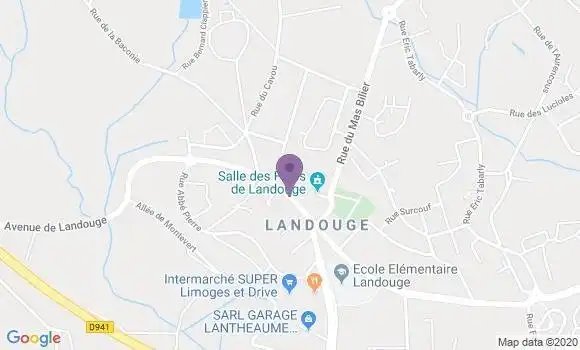 Localisation Crédit Agricole Agence de Limoges Landouge