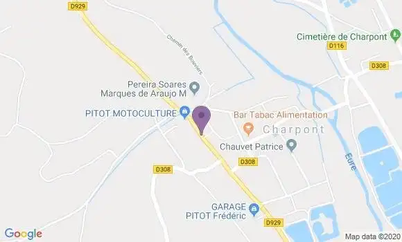 Localisation Crédit Agricole Agence de Mézières en Brenne