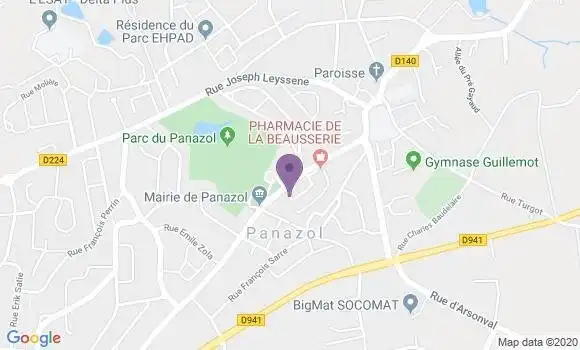 Localisation Crédit Agricole Agence de Panazol