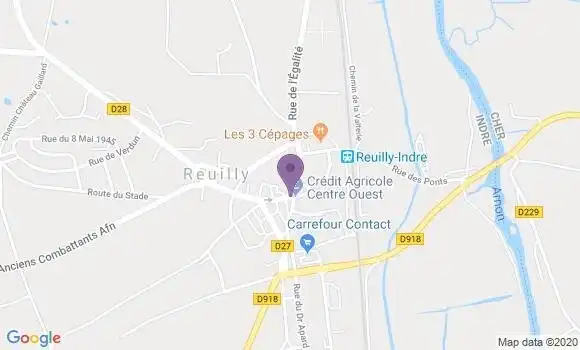 Localisation Crédit Agricole Agence de Reuilly