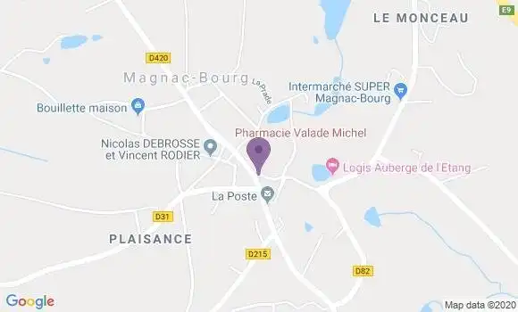 Localisation Crédit Agricole Agence de Saint Germain les Belles