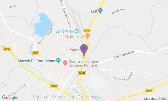 Localisation Crédit Agricole Agence de Saint Yrieix la Perche