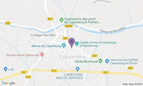 Localisation Banque Dupuy de Parseval Agence de Capestang