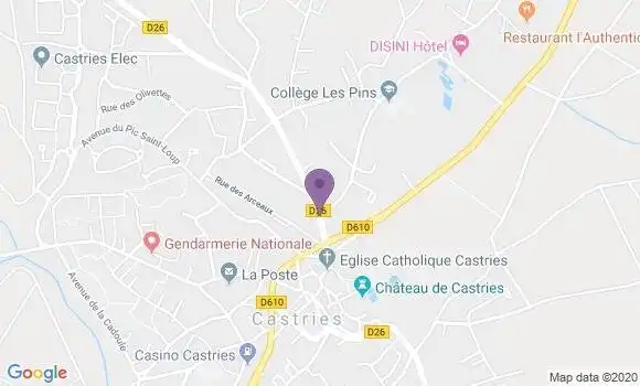 Localisation Banque Dupuy de Parseval Agence de Castries