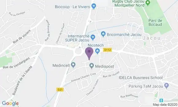Localisation Banque Dupuy de Parseval Agence de Jacou