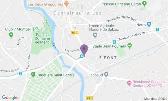 Localisation Banque Dupuy de Parseval Agence de Le Crès