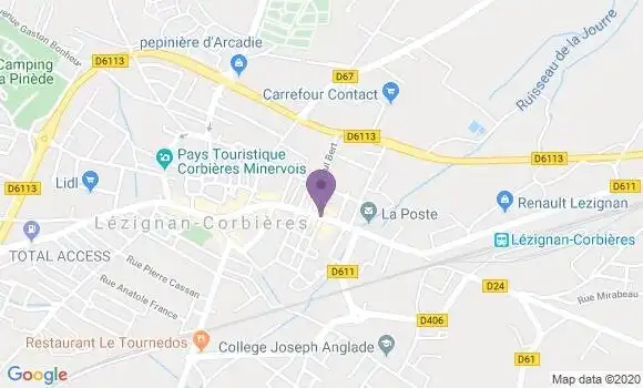 Localisation Banque Dupuy de Parseval Agence de Lézignan Corbières